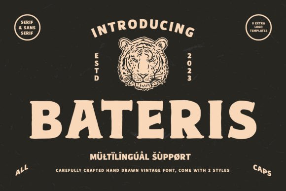 Bateris: A Bold Serif Font for Creative Projects