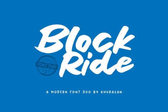 Block Ride Duo: A Handwritten Font for Creative Projects