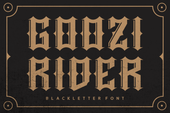 Goozi Rider: A Bold Blackletter Font