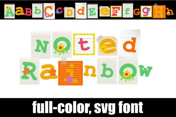 Noted Rainbow: A Color Font for Bold Branding