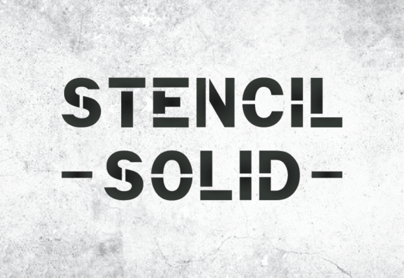 Stencil Solid: A Bold Serif Font
