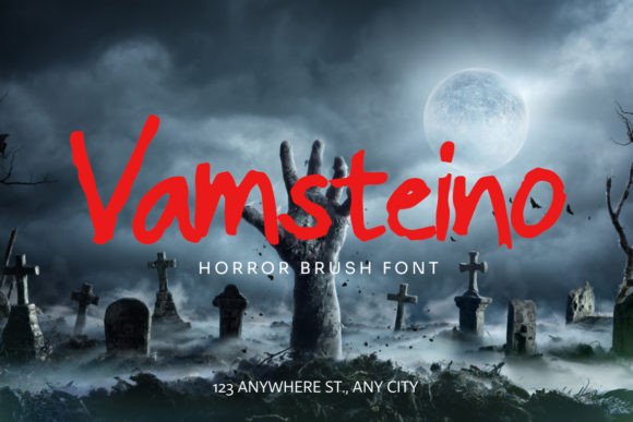 Vamsteino: A Terrifying Brush Font