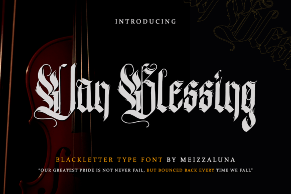 Van Blessing Font for Elegant Design